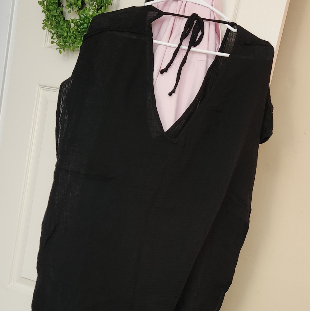 Elegant Black Sheer Cover-Up